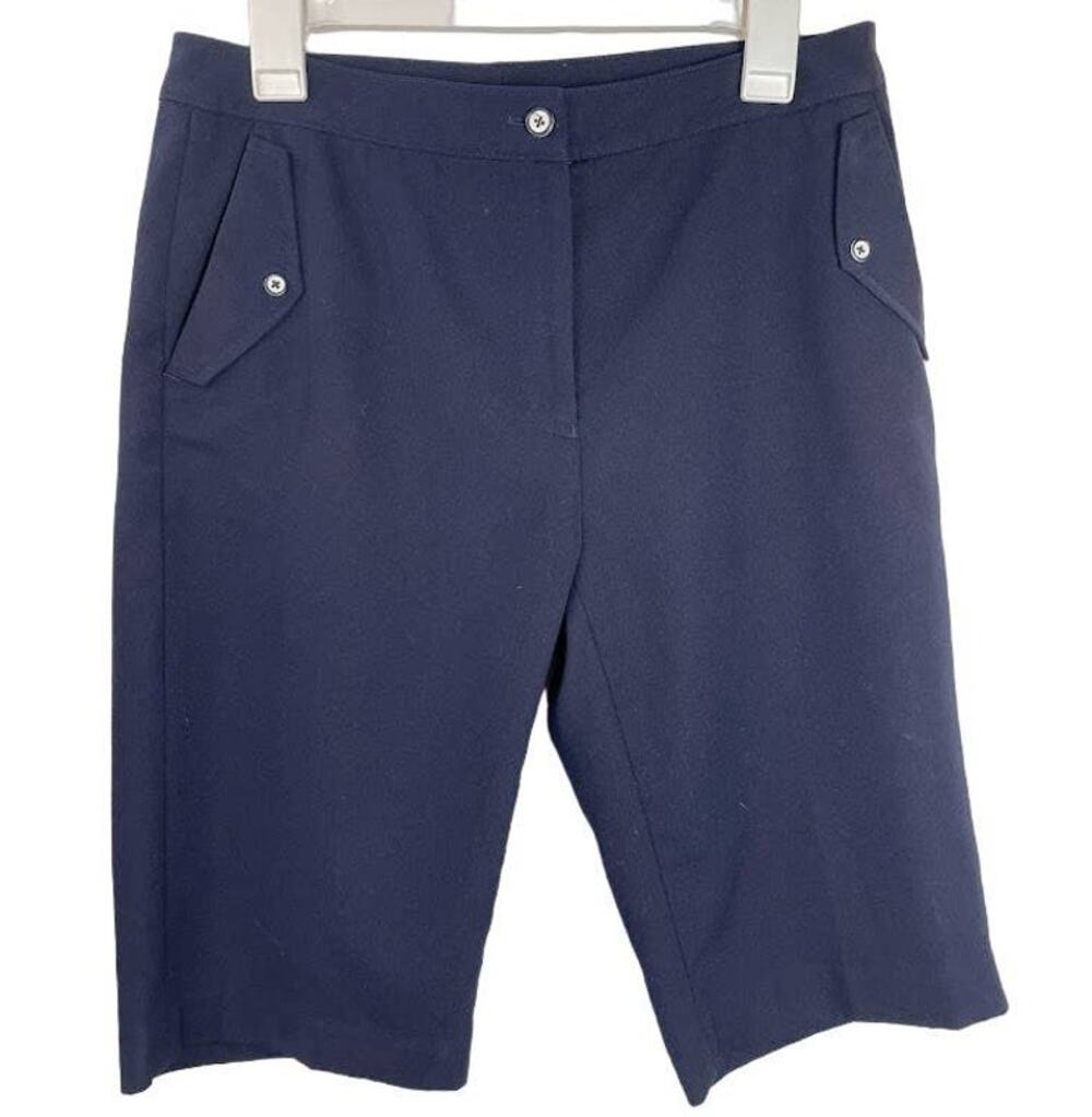EP Pro Golf Shorts Womens Size 8 Long Navy Blue Bermuda Sport Shorts Casual